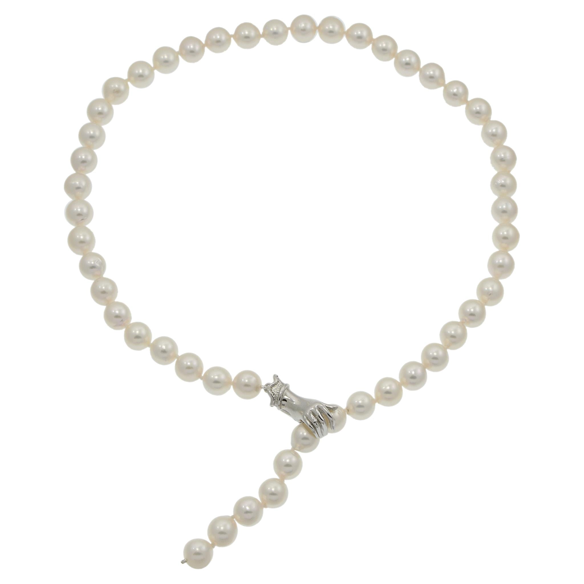 Genuine 8-8.5MM Japanese Akoya Pearl 18" Lariat Necklace