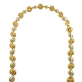 Vintage Retro 14KT Yellow Gold Italian Ball Link Necklace with Removable Bracelet