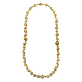 Vintage Retro 14KT Yellow Gold Italian Ball Link Necklace with Removable Bracelet