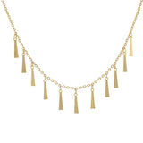 Adjustable Charm Choker Necklace in 14KT Yellow Gold