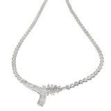 Estate Retro Era 14KT White Gold Diamond Necklace