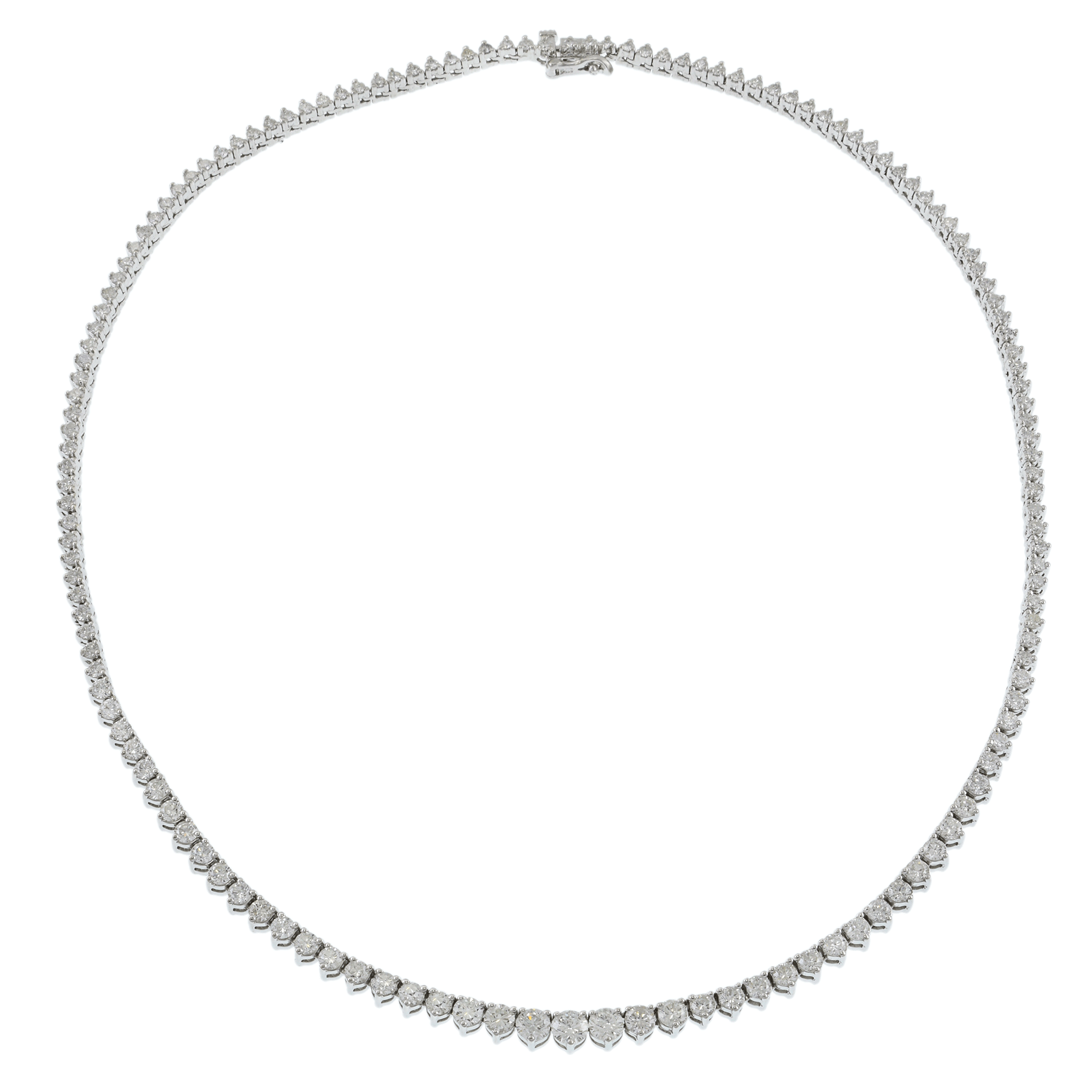 14KT White Gold 17-Inch Diamond Riviera Necklace (8.35ct.tw)