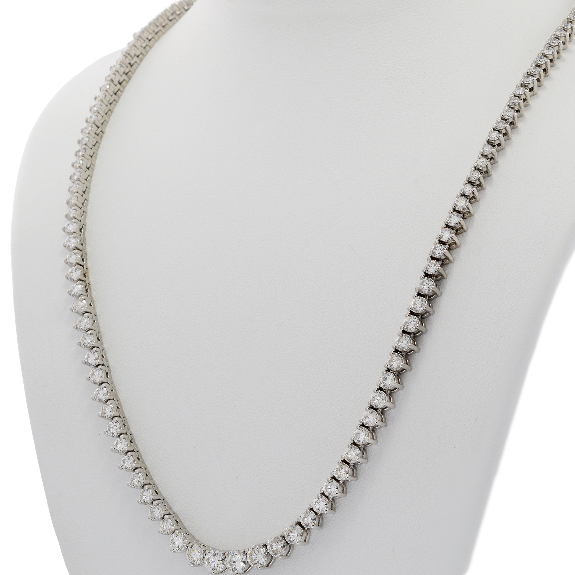 14KT White Gold 17-Inch Diamond Riviera Necklace (8.35ct.tw)