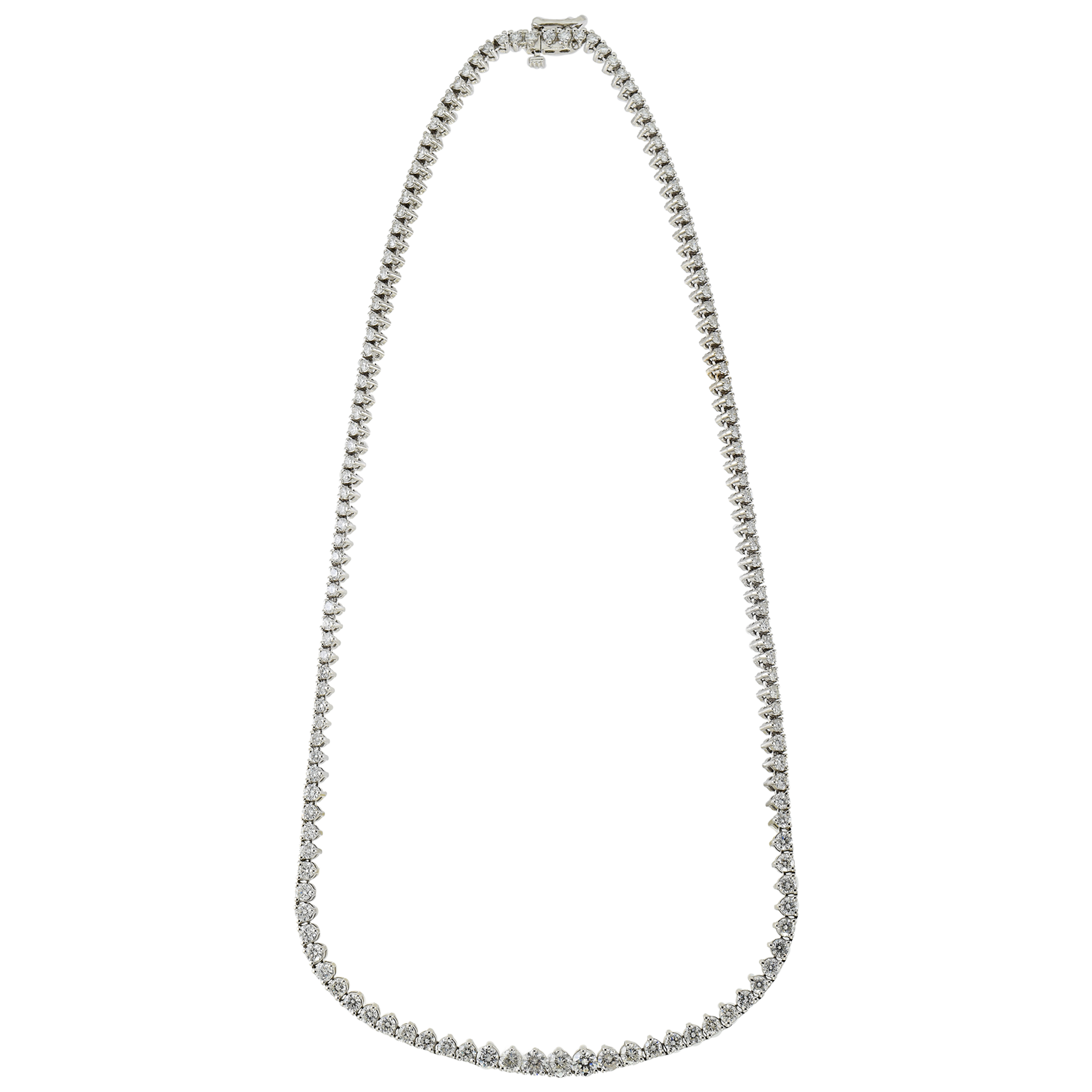 14KT White Gold 17-Inch Diamond Riviera Necklace (8.35ct.tw)