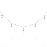 14KT White Gold Dangling Diamond Necklace