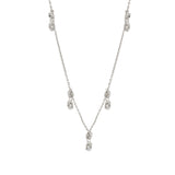 14KT White Gold Dangling Diamond Necklace