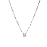 14KT White Gold 0.15CT Round Brilliant Cut Diamond Necklace