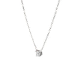 14KT White Gold 0.15CT Round Brilliant Cut Diamond Necklace