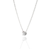 14KT White Gold 0.15CT Round Brilliant Cut Diamond Necklace