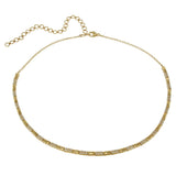 14KT Yellow Gold Alternating Diamond Link Necklace