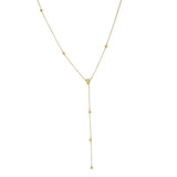 14KT Yellow Gold Triangle Diamond Lariat Necklace