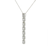 14KT White Gold Diamond Bar Necklace – 0.46CT