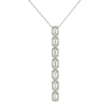 14KT White Gold Diamond Bar Necklace – 0.46CT