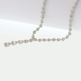 14KT White Gold 2.80CT-TW Diamond Lariat Drop Necklace