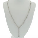 14KT White Gold 2.80CT-TW Diamond Lariat Drop Necklace