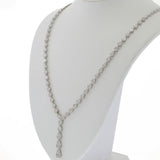 14KT White Gold 2.80CT-TW Diamond Lariat Drop Necklace