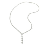 14KT White Gold 2.80CT-TW Diamond Lariat Drop Necklace