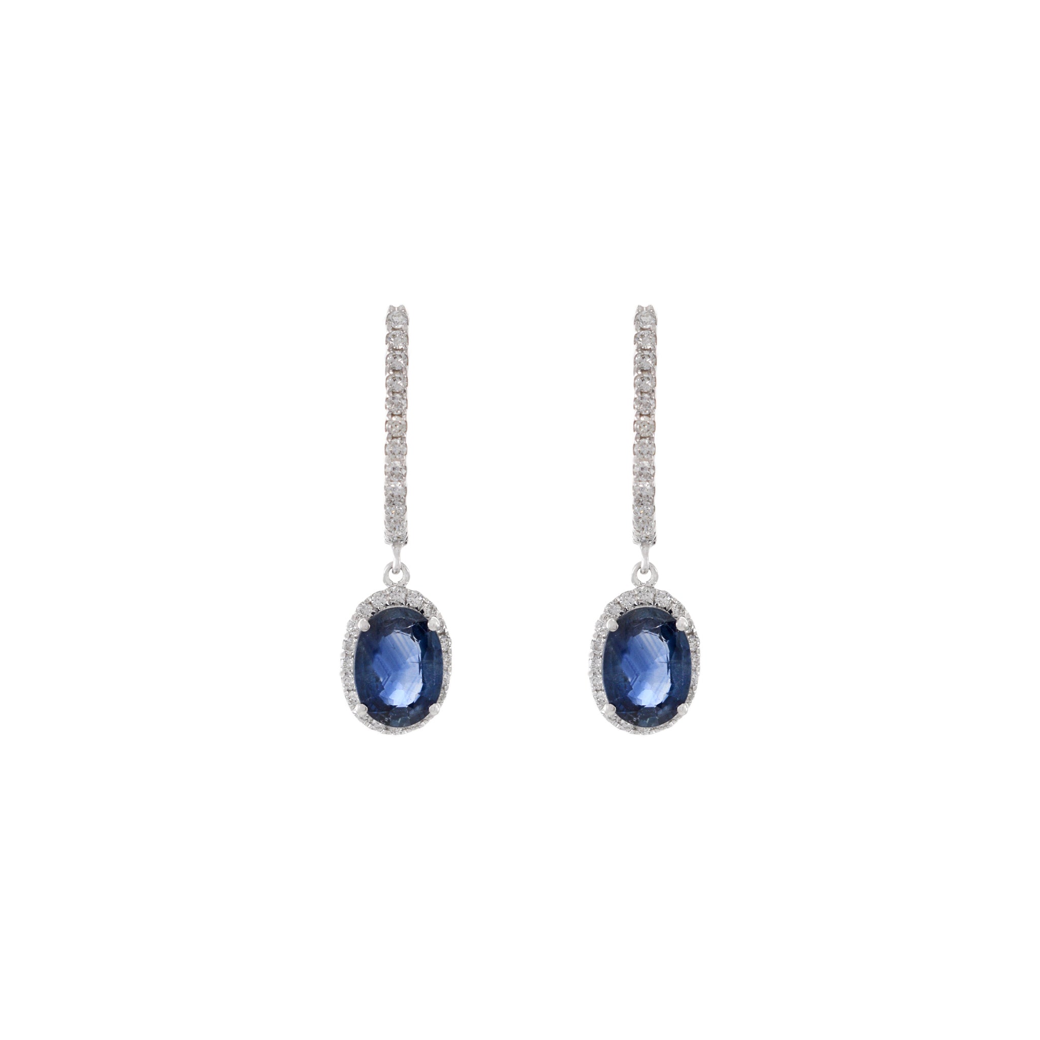 Blue Sapphire newest Drop Earrings