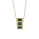 18KT Yellow Gold 1.50CT Emerald Necklace