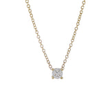 14KT Yellow Gold 0.15CT Round Brilliant Cut Diamond Necklace