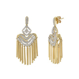 14KT Yellow Gold Chandelier Diamond Earrings