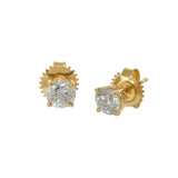 1.00CT-TW Round Brilliant Diamond Stud Earrings in 14KT Yellow Gold