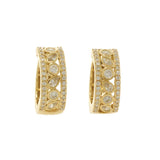 14KT Yellow Gold Multi-Cut Diamond Huggie Earrings