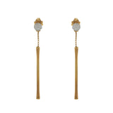 Chimento 18KT Yellow Gold Bamboo Flirt Earrings with Diamond Beads