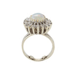 Vintage Retro Era Opal and Diamond Ring