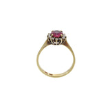 Vintage 14KT Yellow Gold Ruby And Diamond Ring