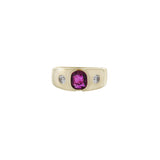 Estate 14KT Yellow Gold Ruby And Diamond Ring