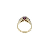 Estate 14KT Yellow Gold Ruby And Diamond Ring