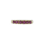 Vintage 14KT Yellow Gold Ruby Half Eternity Band