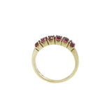 Vintage 14KT Yellow Gold Ruby Half Eternity Band
