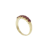 Vintage 14KT Yellow Gold Ruby Half Eternity Band