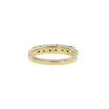 Vintage 14KT Yellow Gold Ruby Half Eternity Band