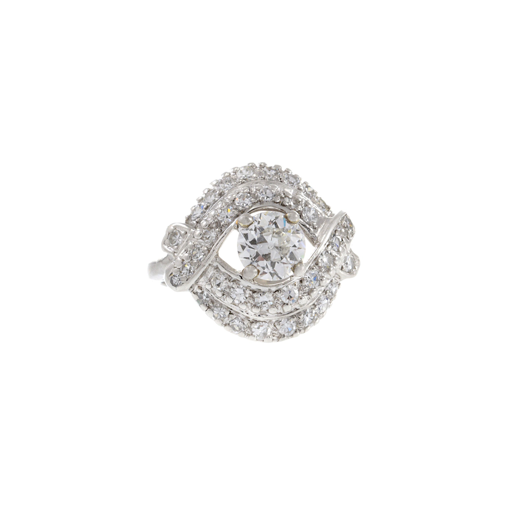 Estate Art Deco Platinum and Diamond Ring