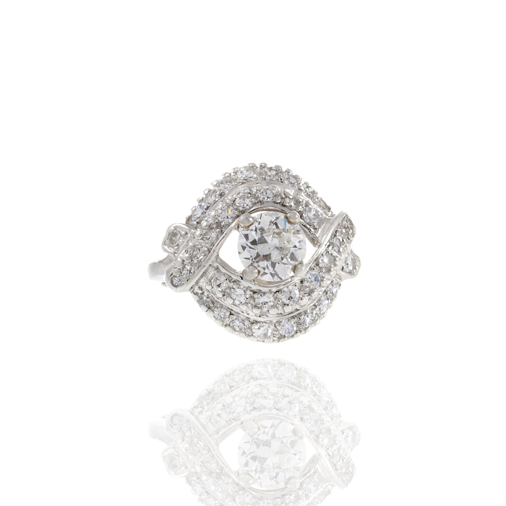 Estate Art Deco Platinum and Diamond Ring