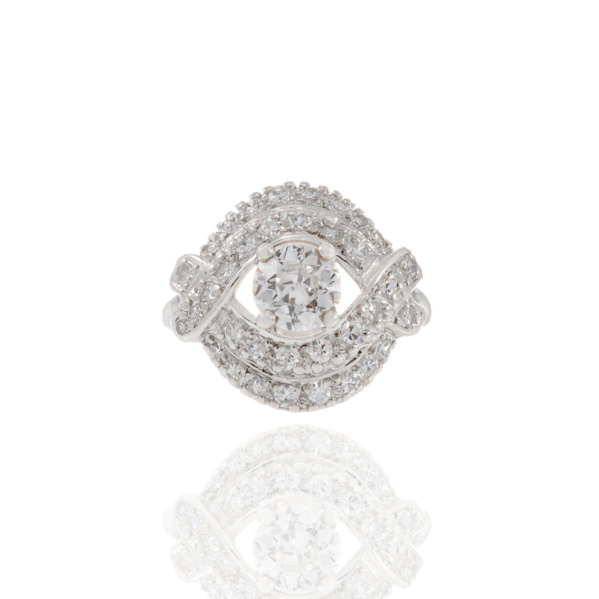Estate Art Deco Platinum and Diamond Ring