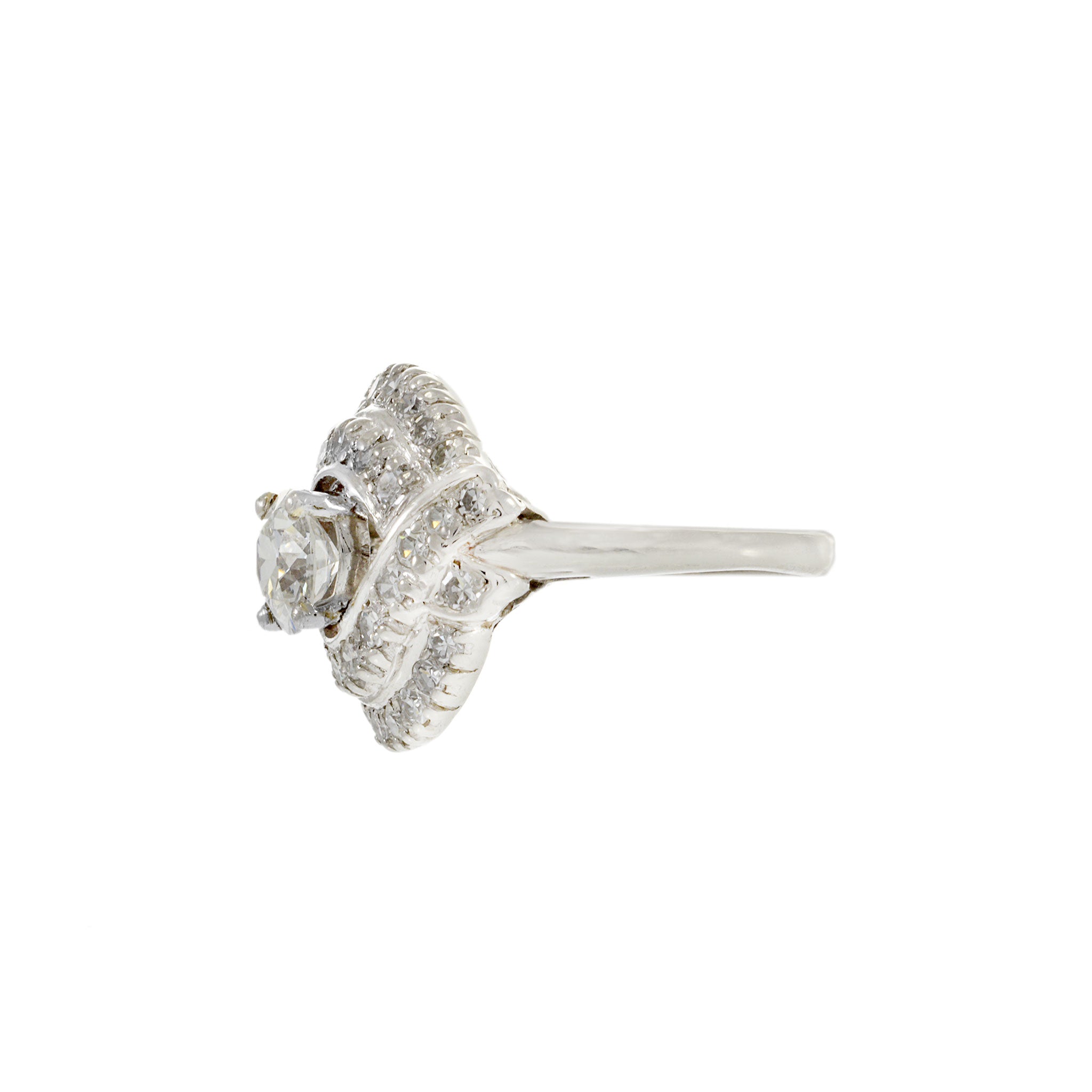 Estate Art Deco Platinum and Diamond Ring