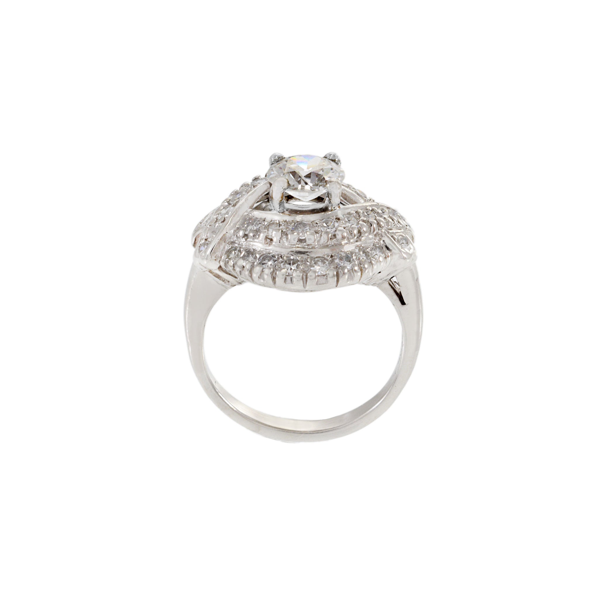 Estate Art Deco Platinum and Diamond Ring