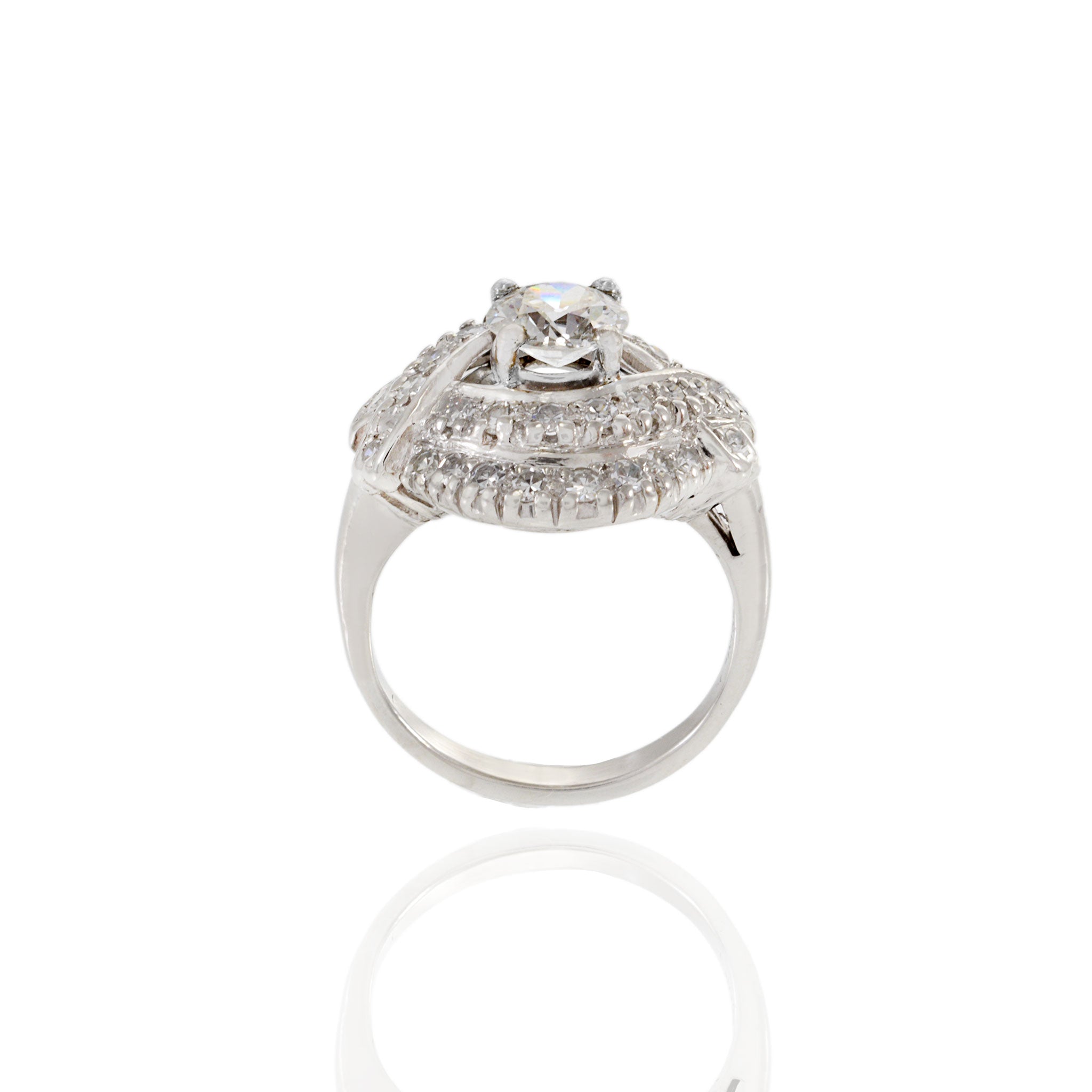 Estate Art Deco Platinum and Diamond Ring