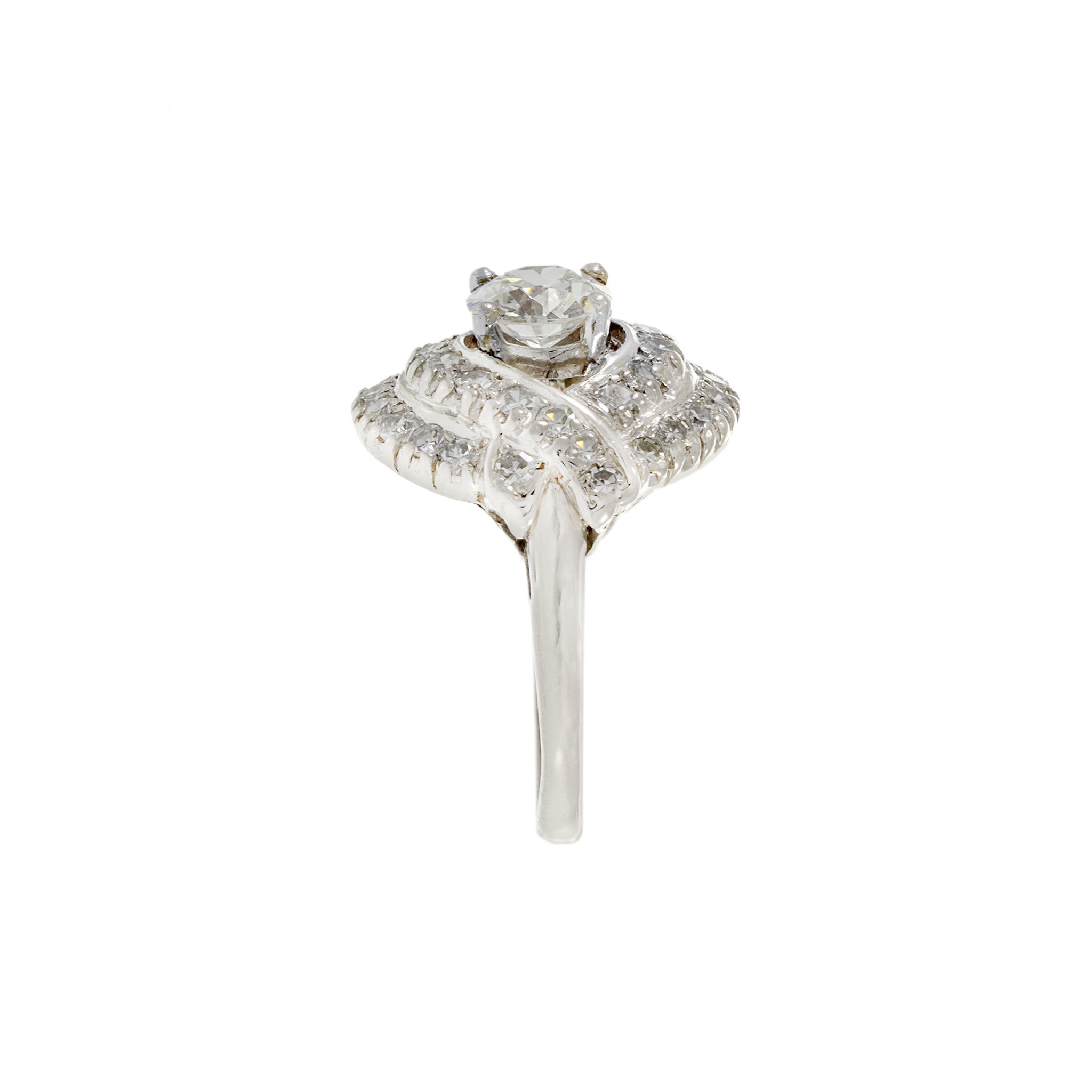Estate Art Deco Platinum and Diamond Ring