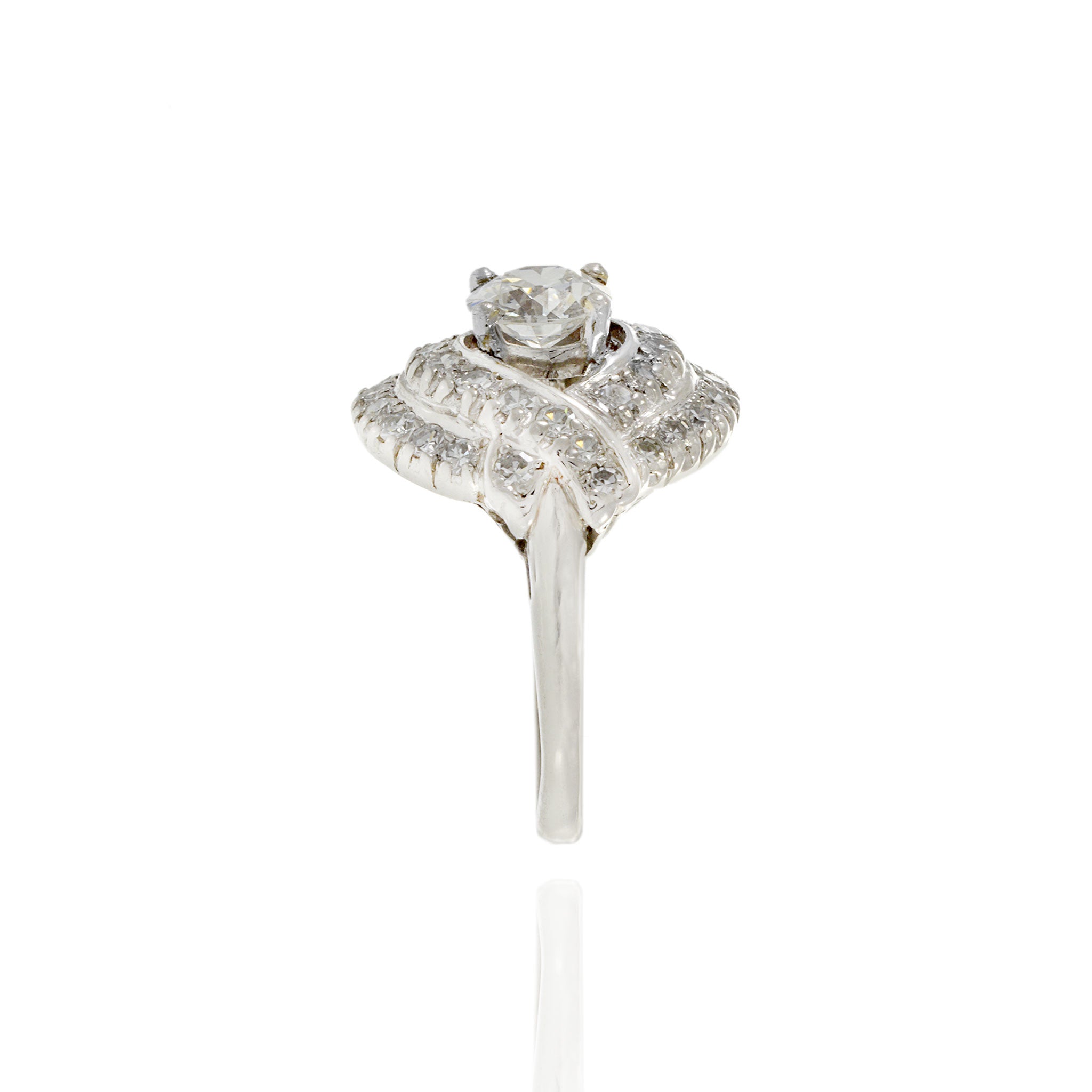 Estate Art Deco Platinum and Diamond Ring