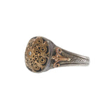 Vintage Silver And 18KT Yellow Gold Constantine Ring
