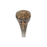 Vintage Silver And 18KT Yellow Gold Constantine Ring