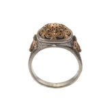 Vintage Silver And 18KT Yellow Gold Constantine Ring