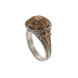 Vintage Silver And 18KT Yellow Gold Constantine Ring