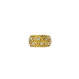 18KT Yellow Gold Yellow Sapphire And Diamond Band