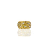 18KT Yellow Gold Yellow Sapphire And Diamond Band